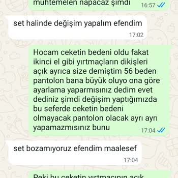 Aldığım Takım Elbise Ölçülerime Uymadı, İletişim Kurulamıyor