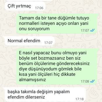 Aldığım Takım Elbise Ölçülerime Uymadı, İletişim Kurulamıyor