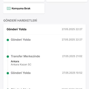 Trendyol Ekspress Kazan SC Şubesi Kargomu Teslim Etmiyor Ve Müşteri Hizmeti Yetersiz