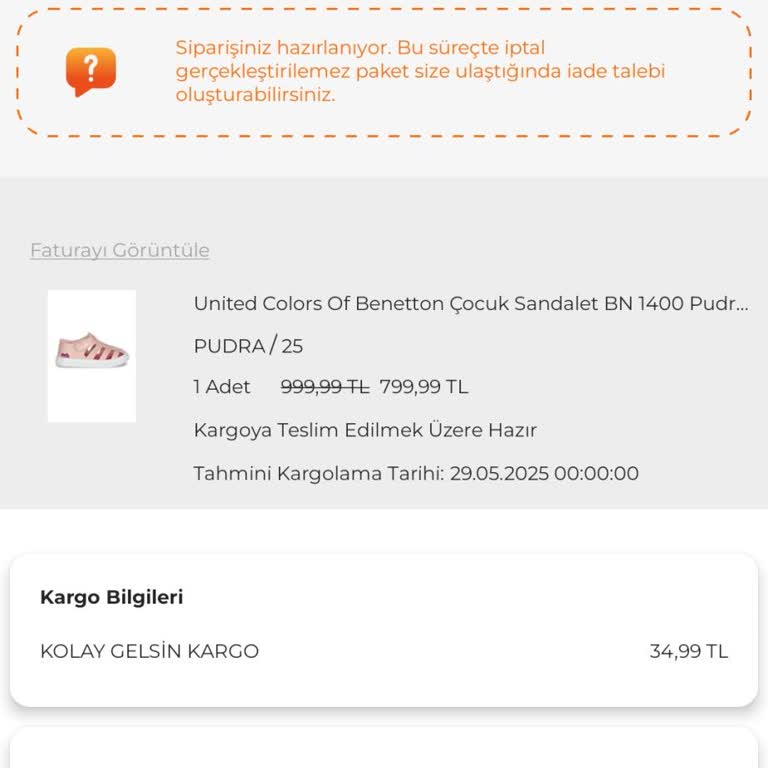 Özdilek İnternet Sitesinde Sipariş İptali Ve Kargo Gecikmesi Mağduriyeti