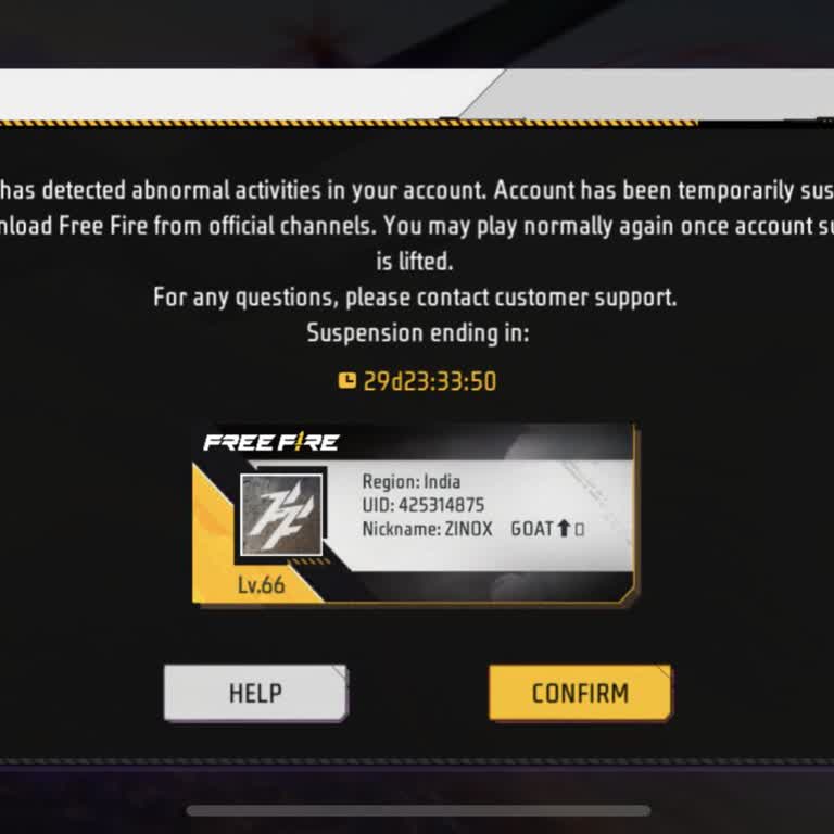 My Garena Free Fire ID Got Banned