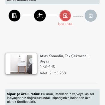 Eksik Gönderilen Komodin İçin Yanıtsız Kalan Şikayetim