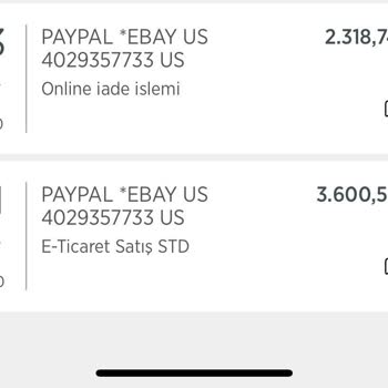 Ebay İadesi Onaylandı Ama Ziraat Hesabıma Para Yatmıyor