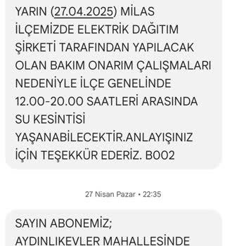 Milas Cumhuriyet Mahallesi'nde Sık Sık Yaşanan Su Kesintileri Ve Bilgilendirme Eksikliği