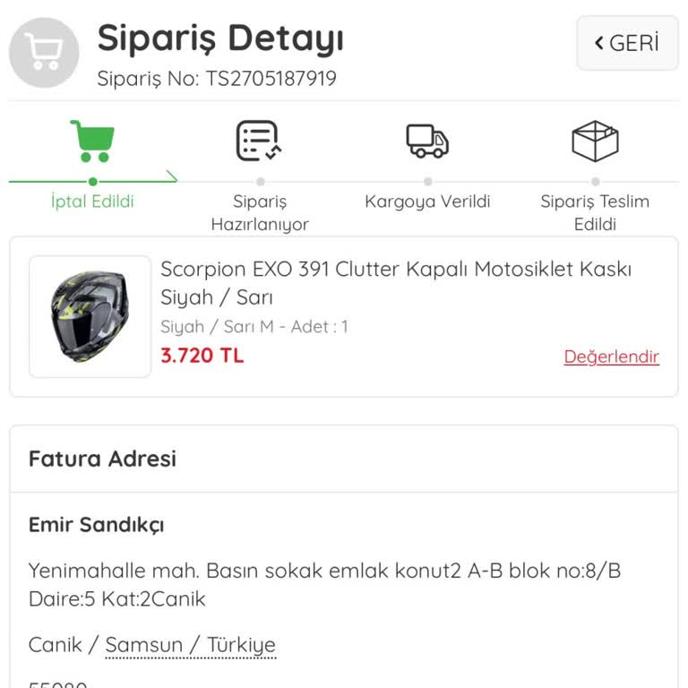 Motomax Siparişim Tedarik Edilemedi İndirimli Ürünü Alamadım