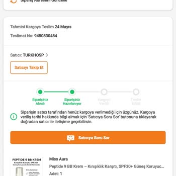 Turkhosp Siparişimi Göndermiyor