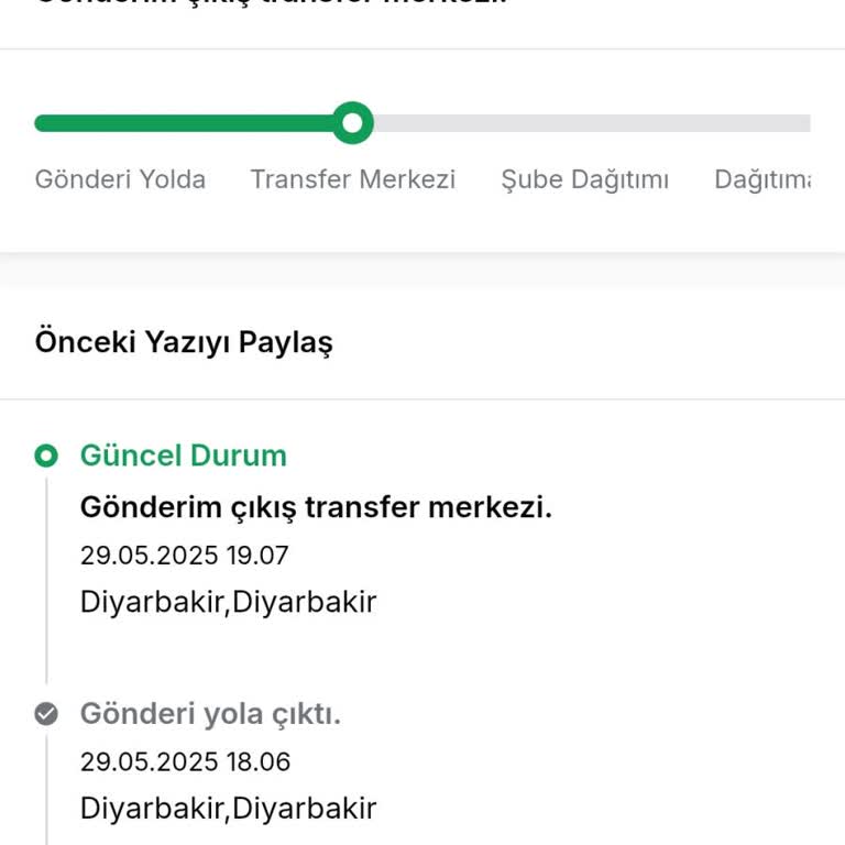 Aras Kargo İade Sürecimde Hareket Olmaması Endişelendiriyor