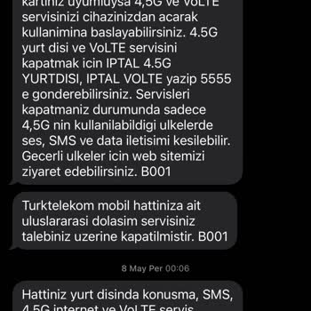 Yurt Dışı Kullanım Paketinin Geç Aktif Edilmesi Nedeniyle Oluşan Mağduriyet