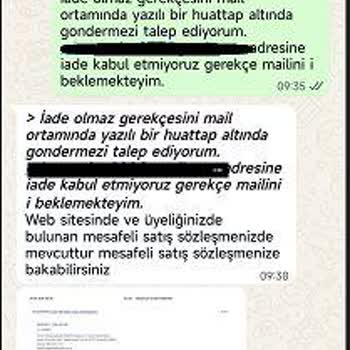 İade Talebim Özel Tasarım Gerekçesiyle Reddedildi, Müşteri Hizmeti Yetersiz