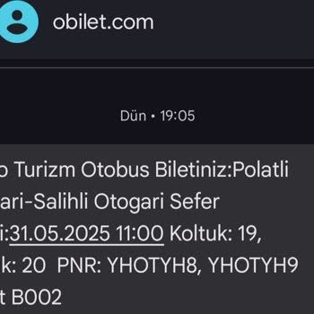 Obilette İptal Edilen Sefer İçin Bilgilendirme Yapılmadı Mağdur Oldum