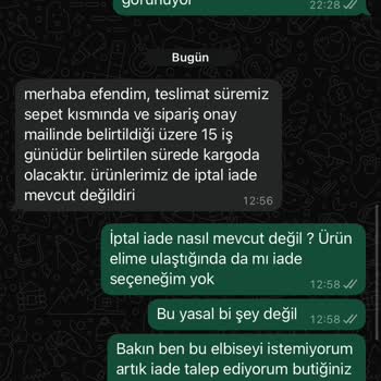 Teslim Edilmeyen Elbise İçin İptal Ve İade Hakkı Engelleniyor