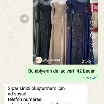 Eftalia Butik'ten Sipariş Verdim, Ürünlerim Gönderilmedi Ve Param İade Edilmiyor