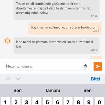 Teslim Edilmeden Teslim Edildi Olarak İşaretlenen Siparişim Ve Yetersiz Müşteri Hizmeti