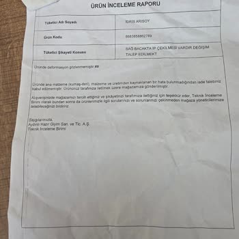 Aldığım Pantolon Defolu Çıktı, Mağduriyetim Giderilmedi