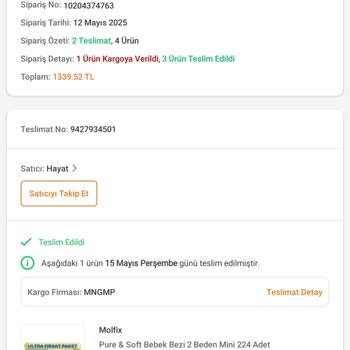 Trendyol'dan Aldığım Molfix Bez Sahte Çıktı, İade Sorunu Yaşıyorum!