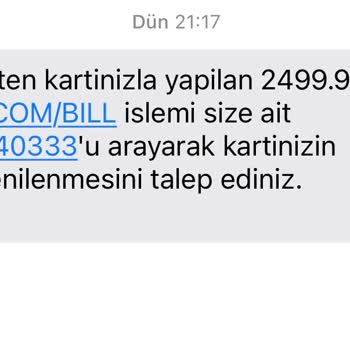 İzinsiz Yapılan Apple.com/Bill İşlemi İçin İade Talebi