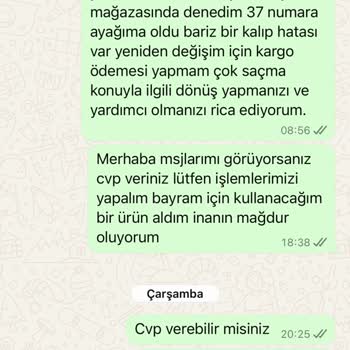 Ayakkabı Numarası Sorunu Ve İlgisiz Müşteri Hizmetleriyle Mağduriyet