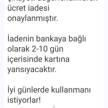 Şikayet Sonrası Yetersiz Ve İmalı Müşteri Hizmeti Cevabı