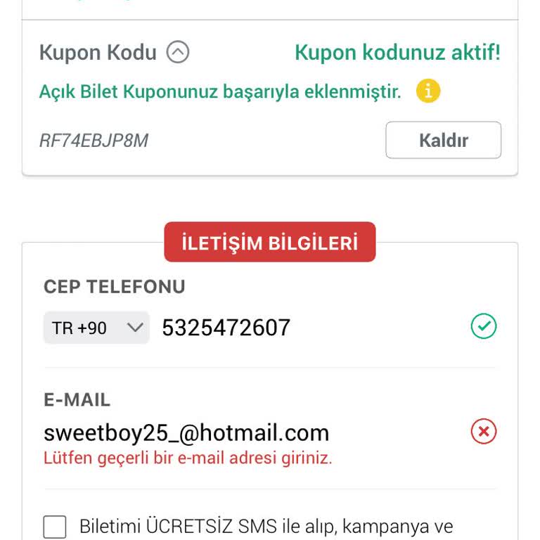 Kupon Kodu Kullanılamıyor, Müşteri Hizmetlerine Ulaşılamıyor