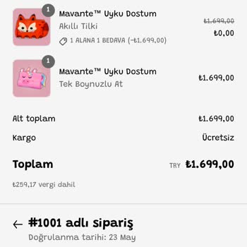 Mavante Aldığım Ürün Kargolanmadı