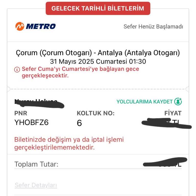 Metro Turizm'de Yanlış Peron Ve İlgisiz Müşteri Temsilcisi Nedeniyle Mağduriyet