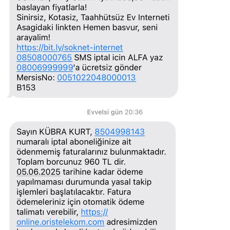 Almadığım Hizmet İçin Modem Ücreti Talep Ediliyor
