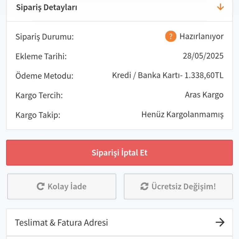 Gizce Giyim Siparişim Kargoya Verilmedi Para İadesi Ne Zaman Olur