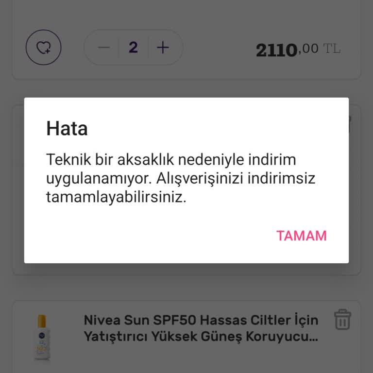 İndirim Döneminde Uygulama Hataları Nedeniyle Alışveriş Yapılamıyor