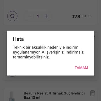 İndirimli Ürünler Sepete Eklenmesine Rağmen Kampanya Uygulanmadı