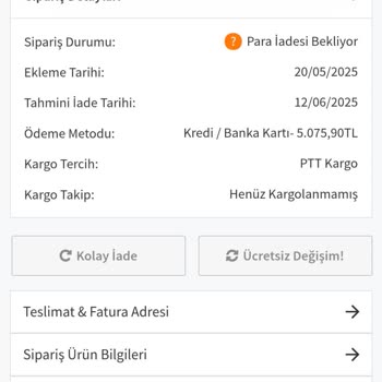 İade Yapılmıyor, Güvenim Sarsıldı!