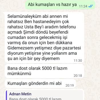 İnegöl MTN Koltuk'tan Ön Ödeme Alınıp Ürün Teslim Edilmemesi