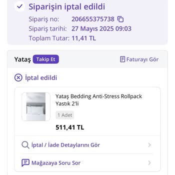 Yataş Siparişim Gerekçesiz İptal Edildi, Güvenim Sarsıldı