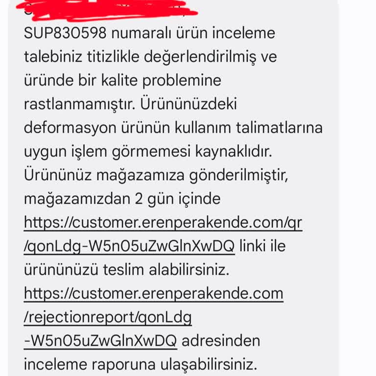 Kısa Sürede Deforme Olan Ayakkabıya Olumsuz Geri Dönüş