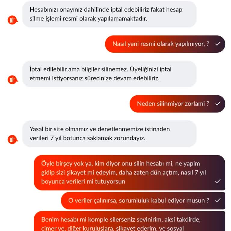 Hesabımın Silinmemesi Ve Yetersiz Müşteri Hizmetleri Hakkında Şikayetim
