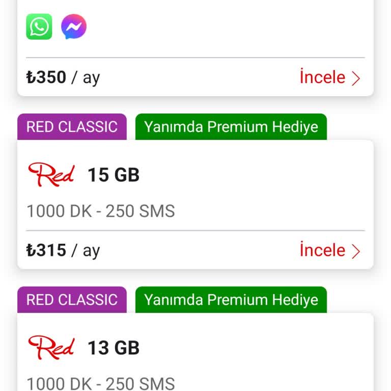 Mevcut Haklarımda Tarife Sunulmuyor, Seçenekler Yetersiz!