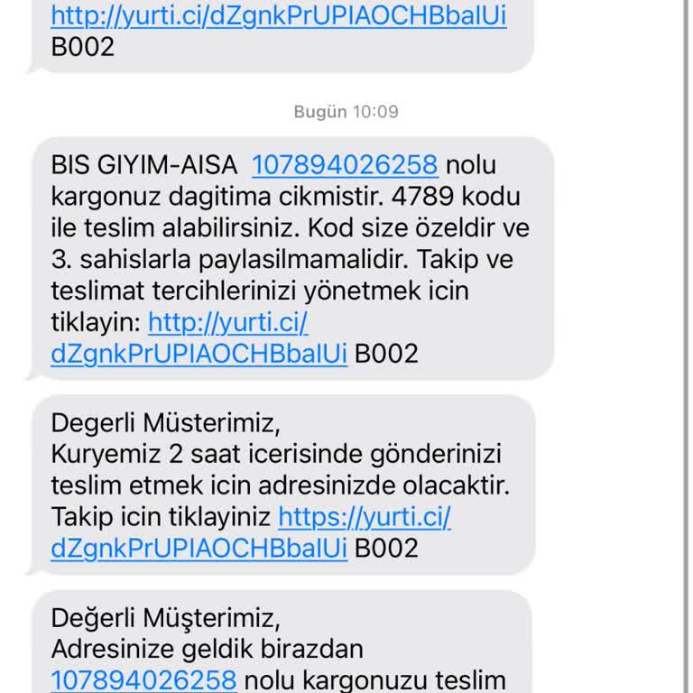 Yurtiçi Kargo Yanlış Numara İle Teslimat Ve Sürekli Rahatsız Edici Mesajlar