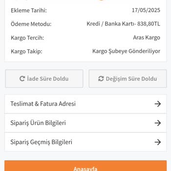 Siparişimin Kargoya Verilmemesi Ve İletişimsizlik Nedeniyle Mağduriyet