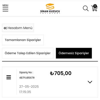 Sinan Kuzucu Yayınları Ödemesi Alınan Siparişim Teslim Edilmedi Ve İletişime Ulaşılamıyor