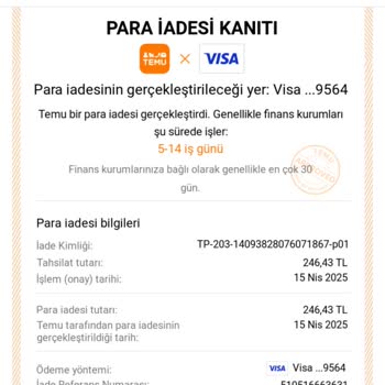 Temu'dan İptal Edilen Alışverişlerin İadesi Yapılmıyor