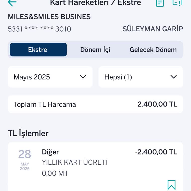 İptal Edilen Kredi Kartı İçin Yıllık Ücret Kesilmesi