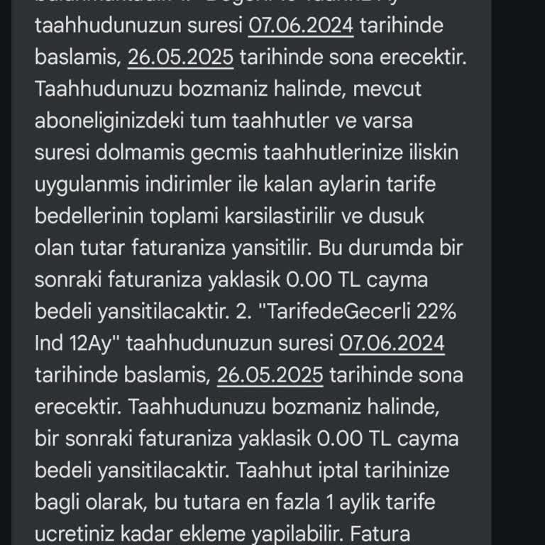 Cayma Bedeli Olmamasına Rağmen Fatura Yansıtıldı