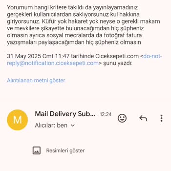 Siparişimde Renk Ve Boyut Farkı, Satıcıdan Uygunsuz Davranış Ve Yorum Sansürü