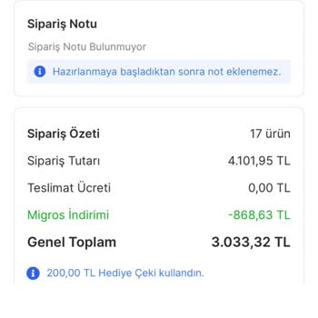 Migros Sanal Markette Teslim Edilmeyen Sipariş Ve Tekrar Eden Mağduriyet