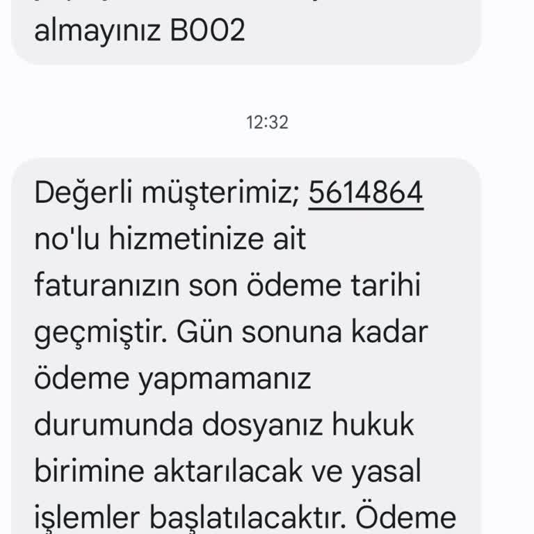 Kurulum Yapılmadan Haksız Ücret Ve Tehditkâr Mesajlar