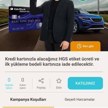 VakıfBank HGS Kampanyasında 1 Sınıf Seçilemiyor Müşteri Hizmetleri Yetersiz Kaldı