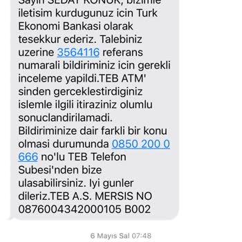 Bankamatik Arızası Sonrası İade Edilmeyen Para Ve Olumsuz Sonuçlanan Başvurular