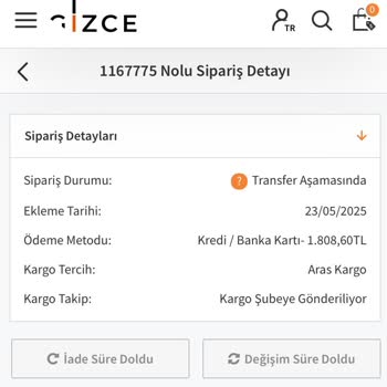 Sipariş Takibi Yapılamıyor Ve Kargo Süreci Çok Yavaş