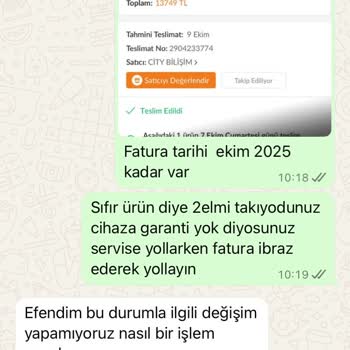 Garantili Ürünüm 2 Aydır Teslim Edilmedi Ve Yanlış Ürün Gönderildi