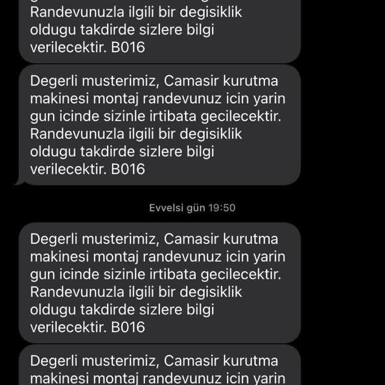 Bosch Kurutma Makinesi İçin Servis Randevusu Sorunu Ve İptaller