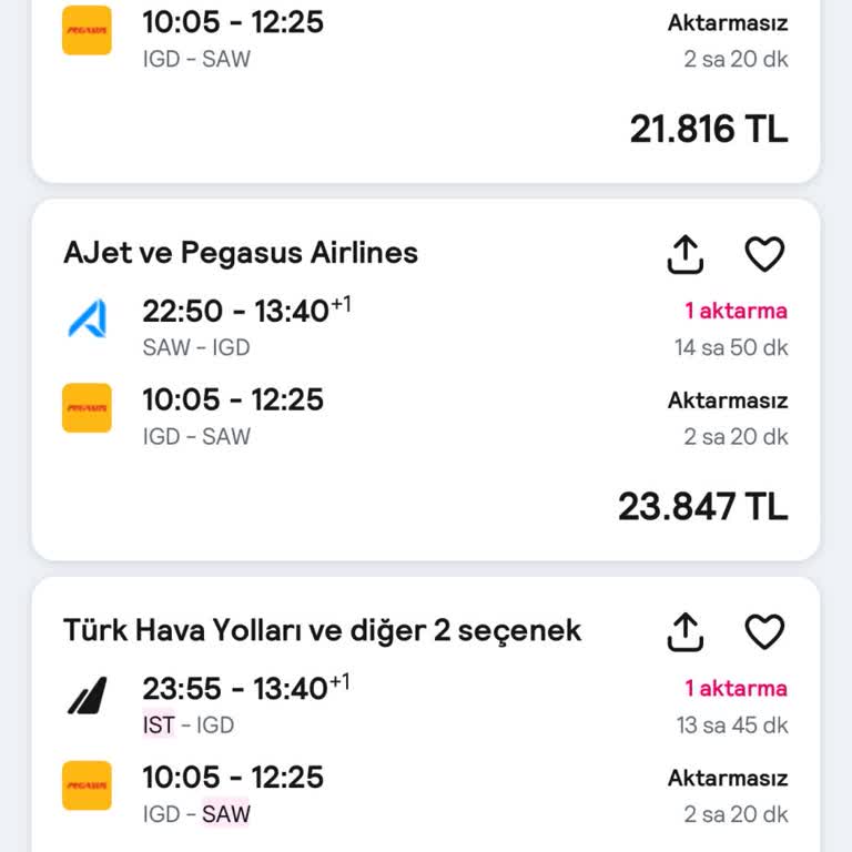 Ajet Uçuşlarında Yüksek Fiyatlandırma Ve Uzun Uçuş Süresi Mağduriyeti
